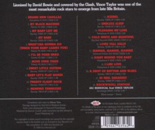 Vince Taylor: Jet Black Leather Machine - CD