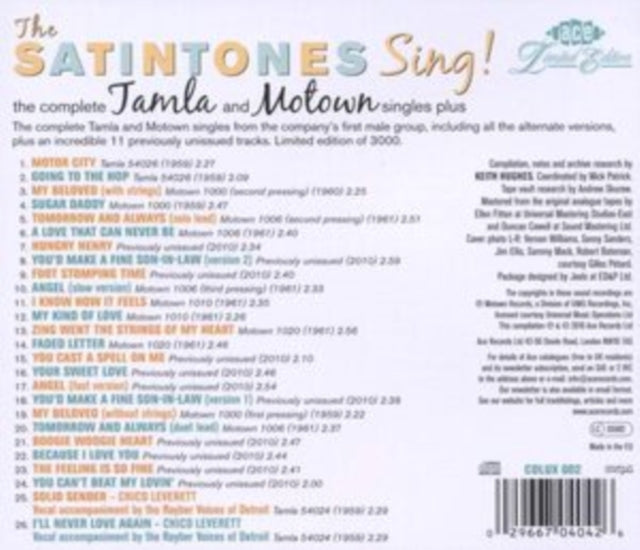 The Satintones: Sing The Complete Tamala - CD