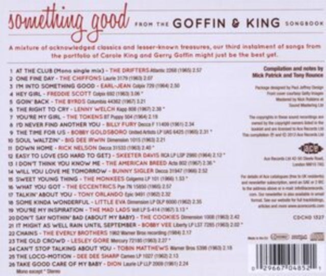 Various Artists: Something Good - From The Goffin & King Songbook - CD