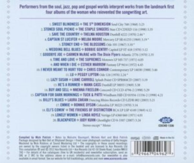 Various Artists: Sassafras & Moonshine - The Songs Of Laura Nyro - CD