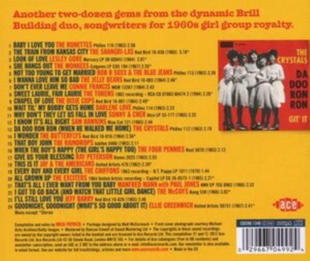 Various Artists: Da Doo Ron Ron - More From The Ellie Greenwich & Jeff Barry Songbook - CD