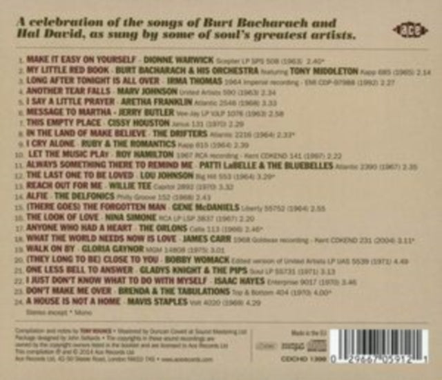 Various Artists: Let The Music Play - Black America Sings Bacharach & David - CD