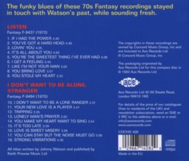 Johnny 'Guitar' Watson: Listen & I DonT... - CD
