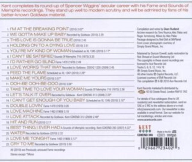 Spencer Wiggins: Feed The Flame - CD