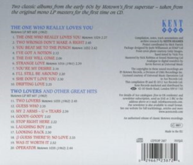 Mary Wells: The One Who Really Loves You/Two Lover - CD