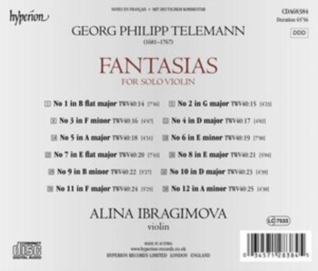 Alina Ibragimova: Telemann: Fantasias For Solo Violin - CD