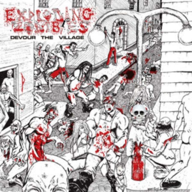 Exploding Zombies: Devour The Village (+Demo Bonus Tracks +Insert +Obi Strip) (Silkscreened D-Side) - Vinyl