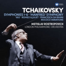 Mstislav Rostropovich / London Philharmonic Orchestra: Tchaikovsky: Symphonies 1-6. Manfred Symphony. Francesca Da Rimini. Romeo And Juliet Fantasy Overture. 1812. Rococo Variations - CD