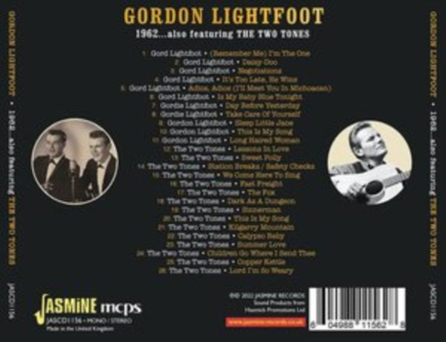 Gordon Lightfoot: 1962.... Also Featuring The Two Tones - CD