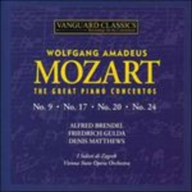 No. 9 Brendel / Janigro / No. 17 Gulda / Angerer / No.s 20 & 24 Matthews / Swarowsky: Mozart: Concertos For Piano No 9. No.17 No 24 No 20 In D Minor K466 - CD