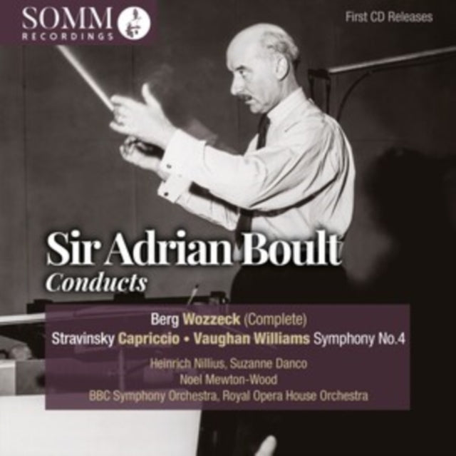 Bbc So / Boult: Sir Adrian Boult Conducts Bergs Wozzeck / Stravinskys Capriccio And Vaughan Williams Symphony No. 4 - CD