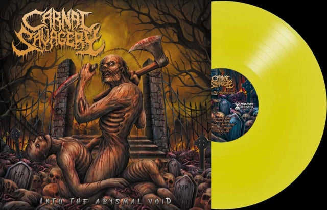 Carnal Savagery: Into The Abysmal Void (Clear Formaldehyde Yellow Vinyl) - Vinyl