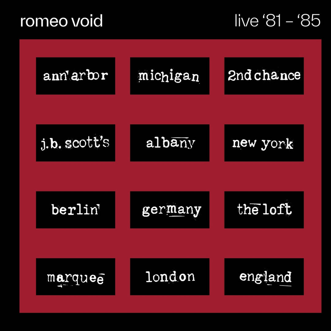 Romeo Void: Live 81-85 - CD