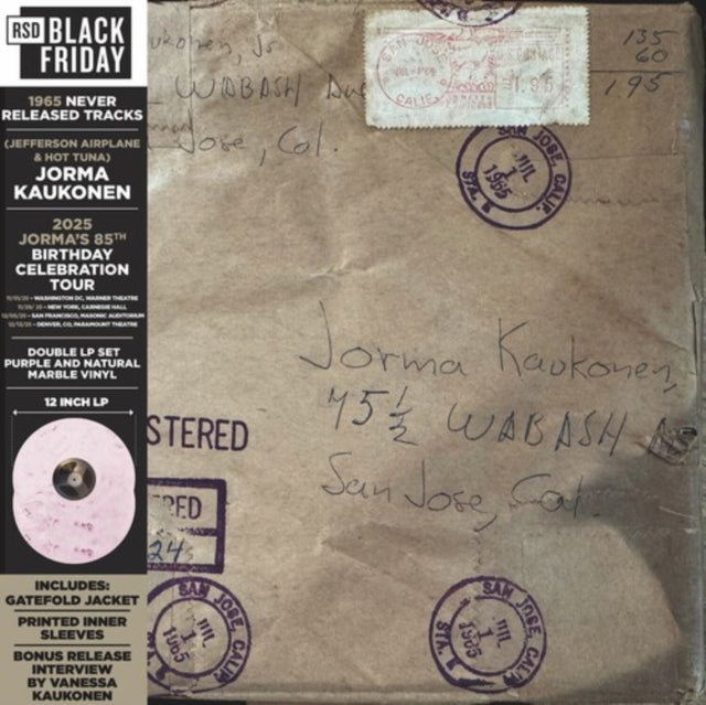 Jorma Kaukonen: Wabash Avenue - Bf 2025 (Purple Polycarbonate Cd) - CD