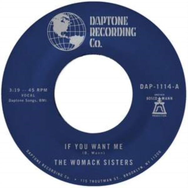 The Womack Sisters: If You Want Me / I Just Dont Wa - Vinyl