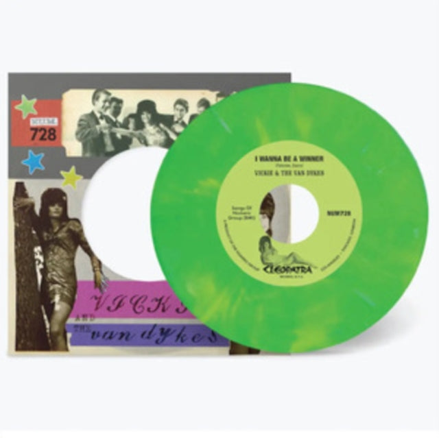 Vickie & the Van Dykes: I Wanna Be A Winner / Outcast (Green/White Marble Vinyl) - Vinyl