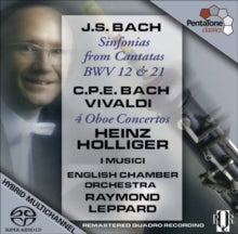 Holliger/i Musici/eco/leppard: Js Bach/Sinfonias/Cpe Bach/Oboe Cons - CD