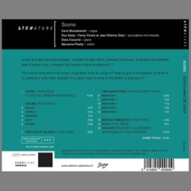 Edith Canat De Chizy: Edith Canat De Chizy Suono - CD