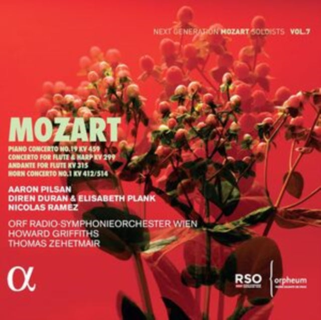 Orf Radio-symphonieorchester Wien / Howard Griffiths / Thomas Zehetmair / Aaron Pilsan / Nicolas Ram: Mozart: Piano Concerto No. 19 Kv 459 - Concerto For Flute & Harp Kv 299 - Andante For Flute Kv 315 - Horn Concerto No. 1 Kv 412/514 - CD