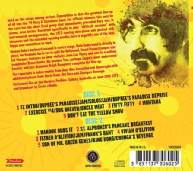 Frank Zappa: Live In Australia 1973 - CD