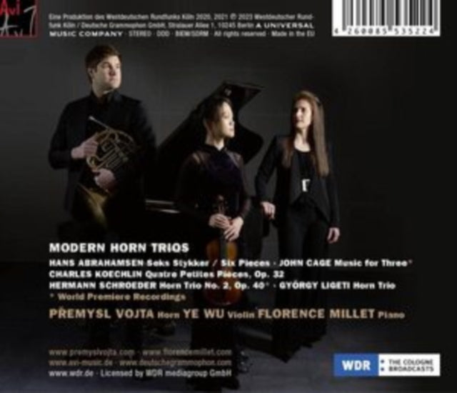 Premysl Vojta / Ye Wu / Florence Millet: Modern Horn Trios - CD