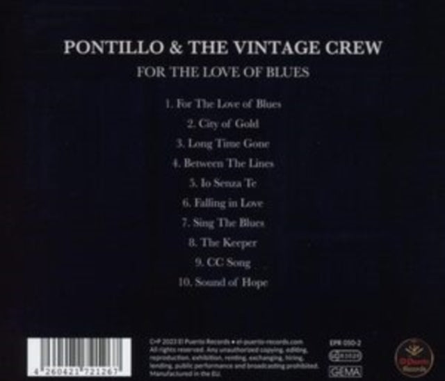 Pontillo and the Vintage Crew: For The Love Of Blues - CD