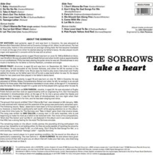 The Sorrows: Take A Heart (+Bonus Tracks) - Vinyl