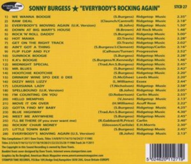 Sonny Burgess: EverybodyS Rockin Again - CD