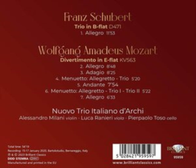 Nuovo Trio Italiano Darchi: Mozart: Divertimento Kv563 - CD