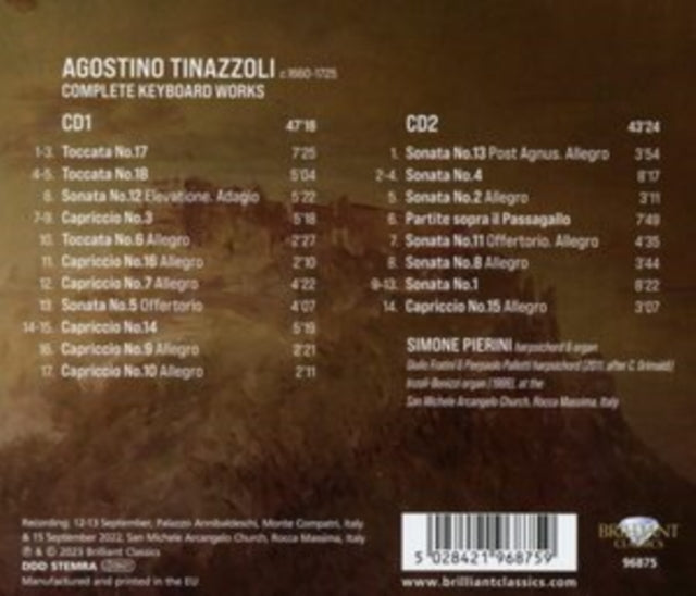Simone El Oufir Pierini: Tinazzoli: Complete Keyboard Works - CD