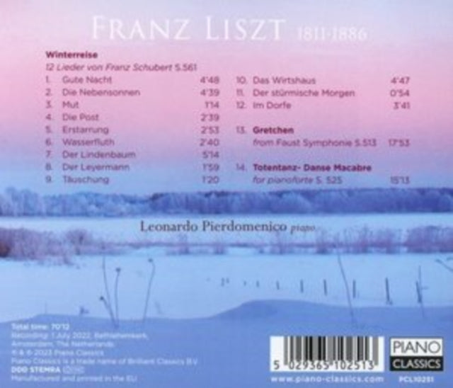 Leonardo Pierdomenico: Liszt: Winterreise (After Schubert) / Totentanz / Gretchen - CD