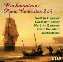(#2 Sviatoslav Richter. #.4 Arturo Benedetti Michelangeli): Rachmaninov Piano Concertos 2 & 4 - CD