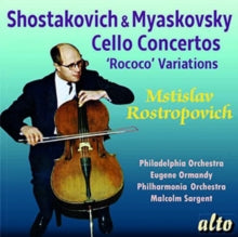 Rostropovich / Ormandy / Kondrashin Etc: Shostakovich & Myaskovsky Cello Concertos / Tchaik: Rococo Vars - CD