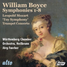 Wurttemburg Chamber Orchestra / Jorg Faerber: Boyce 8 Symphonies / L. Mozart Toy Symphony & Trumpet Concerto - CD