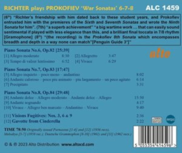 Sviatoslav Richter: Richter Plays Prokofiev War Sonatas Nos. 6-7-8 - CD