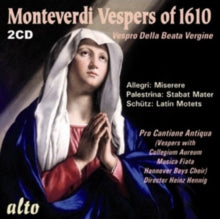 Pro Cantione Antiqua Etc: Monteverdi Vespers & Baroque Choral Favs - CD