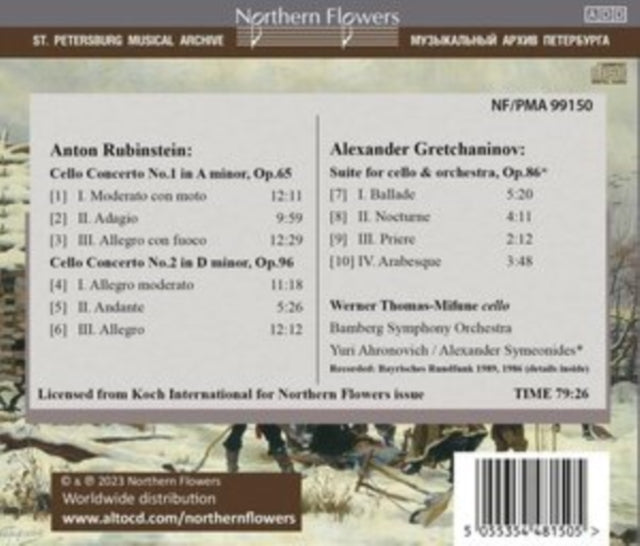 Werner Thomas-mifune: Anton Rubinstein: Vc Cons Nos. 1-2 Alexander - CD