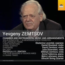 Various Artists: Yevgeny Zemtsov: Chamber & Instrumental Music & Arrangements - CD