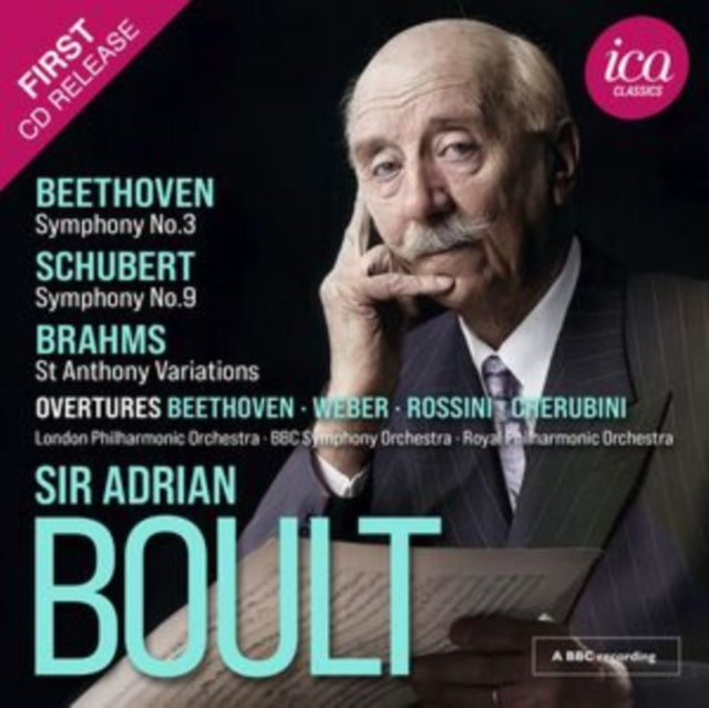 Sir Adrian Boult / London Philharmonic Orchestra / Bbc Welsh Orchestra / Bbc Symphony Orchestra / Bb: Beethoven: Symphony No. 3. Op. 55 Eroica - Schubert: Symphony No. 9. D. 944 The Great - Brahms: St Anthony Variations. Op. 56A (Live) - CD