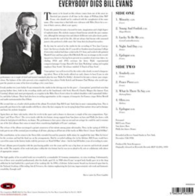 Bill Evans: Everybody Digs Bill Evans (Blue Vinyl) - Vinyl