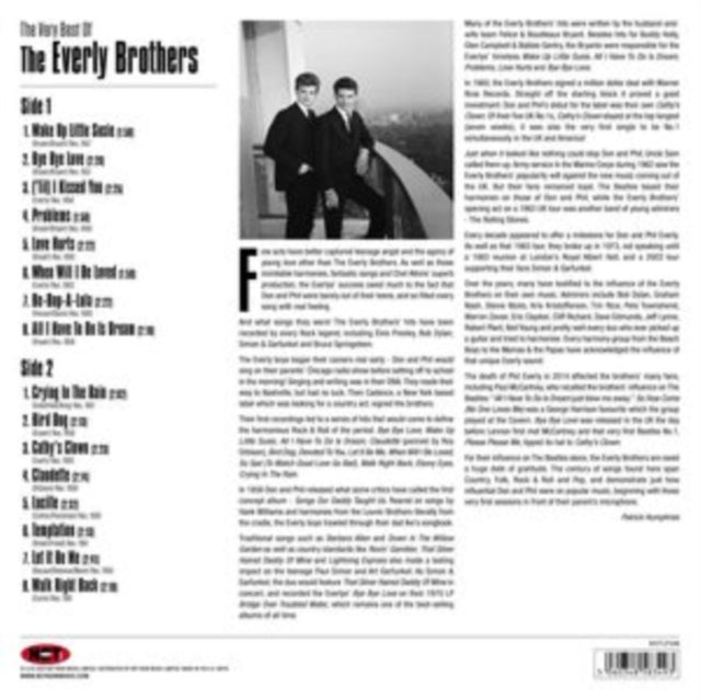The Everly Brothers: The Very Best Of The Everly Brothers (White Vinyl) - Vinyl