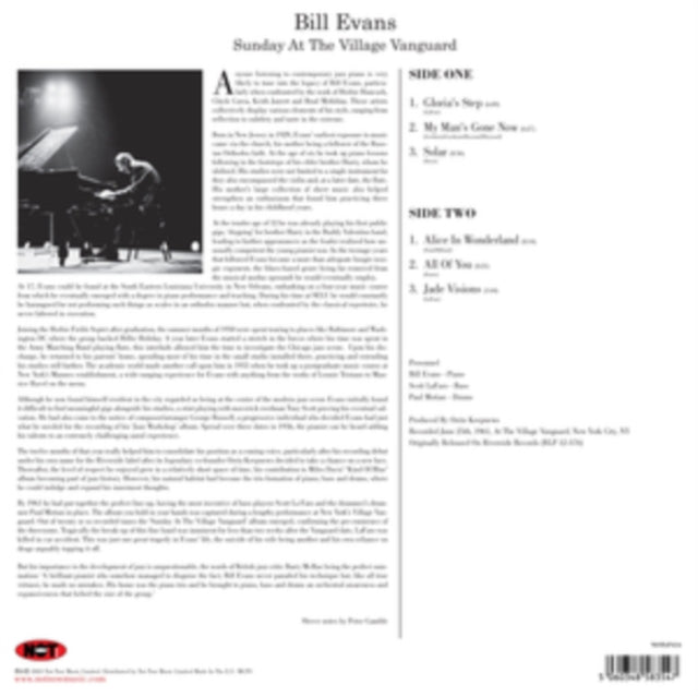 Bill Evans Trio: Sunday At The Village Vanguard (White Vinyl) - Vinyl