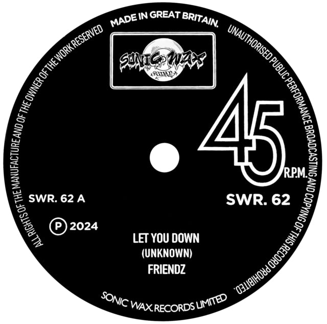 Friendz: Let You Down - Vinyl