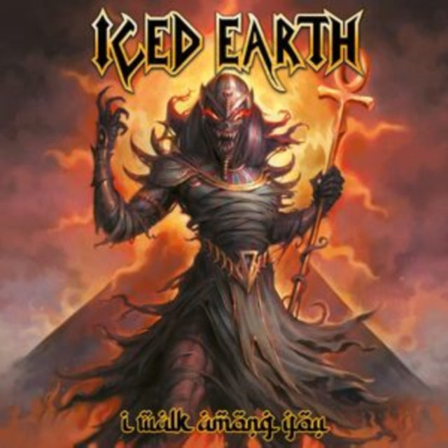 Iced Earth: Hellrider / I Walk Among You (Red/Yellow/Orange Vinyl) - Vinyl