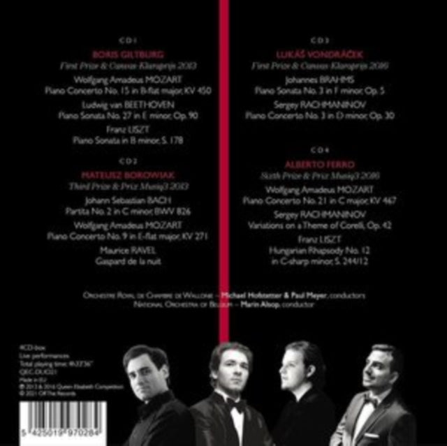 Boris Giltburg / Mateusz Borowiak / Lukas Vondracek / Alberto Ferro: Queen Elisabeth Competition: Piano 2013 & 2016 - CD