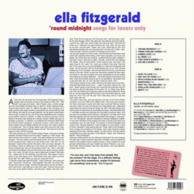 Ella Fitzgerald: Round Midnight. Songs For Lover (Limited Edition) - Vinyl