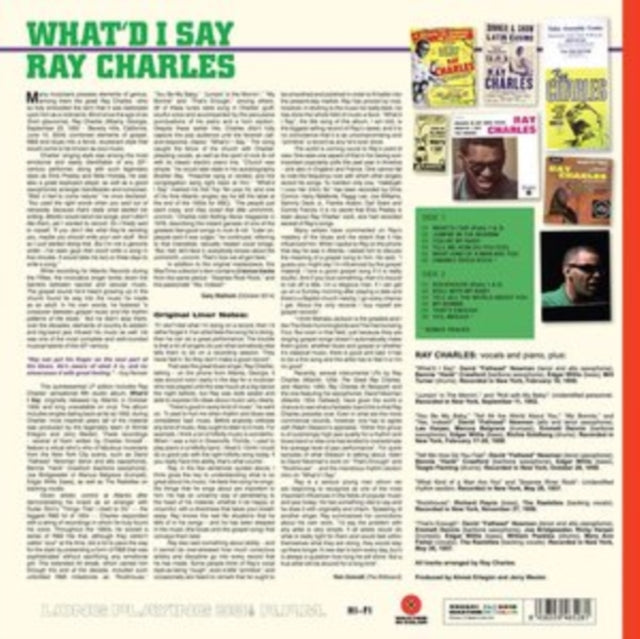 Ray Charles: What Id Say (Limited Edition Red Vinyl) - Vinyl