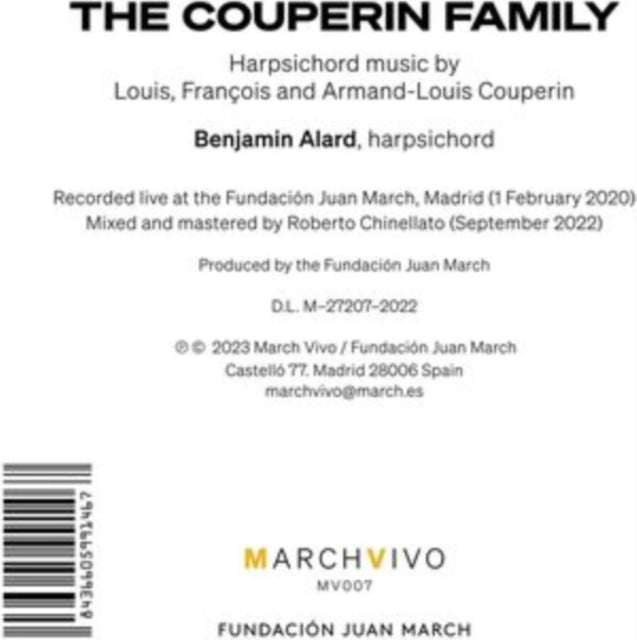 Benjamin Alard: The Couperin Family - CD