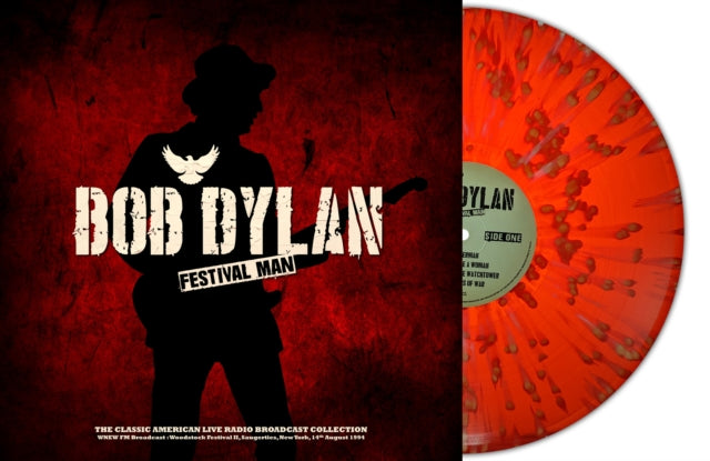 Bob Dylan: WNEW FM Broadcast Woodstock Festival II Suagerties NY 14th August 1994 (Red/White Splatter Vinyl) - Vinyl